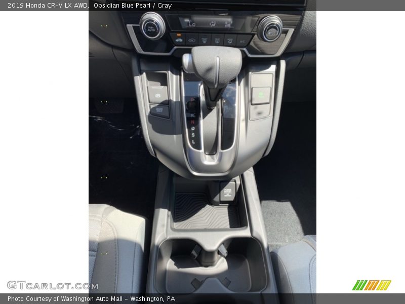 Obsidian Blue Pearl / Gray 2019 Honda CR-V LX AWD