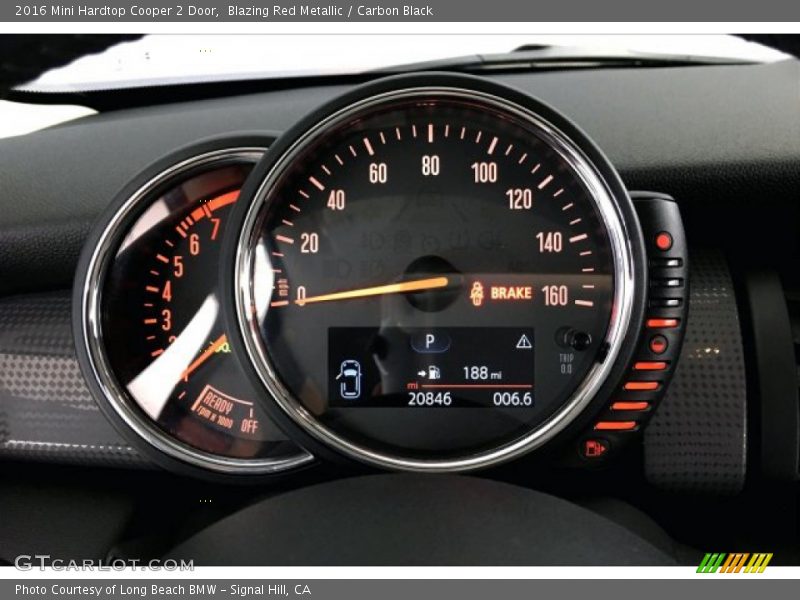 Blazing Red Metallic / Carbon Black 2016 Mini Hardtop Cooper 2 Door