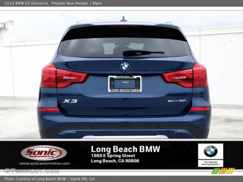 Phytonic Blue Metallic / Black 2019 BMW X3 sDrive30i
