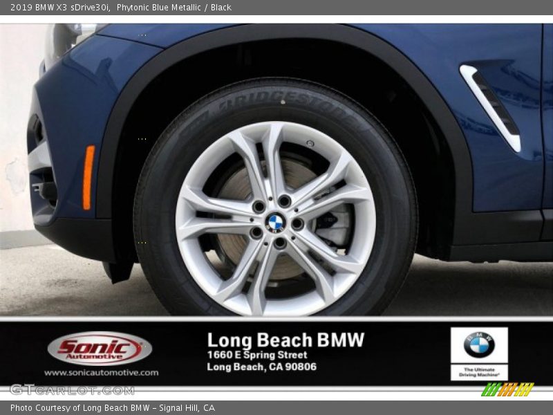 Phytonic Blue Metallic / Black 2019 BMW X3 sDrive30i