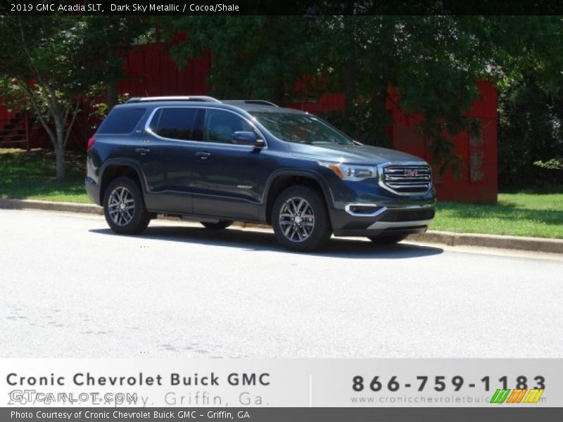 Dark Sky Metallic / Cocoa/Shale 2019 GMC Acadia SLT