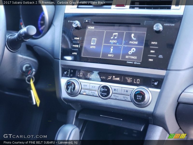 Carbide Gray Metallic / Slate Black 2017 Subaru Outback 2.5i Premium