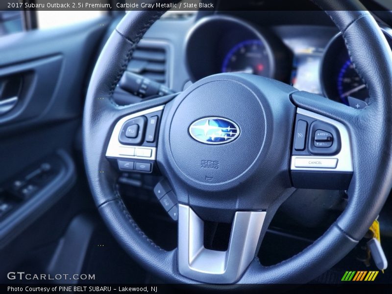 Carbide Gray Metallic / Slate Black 2017 Subaru Outback 2.5i Premium