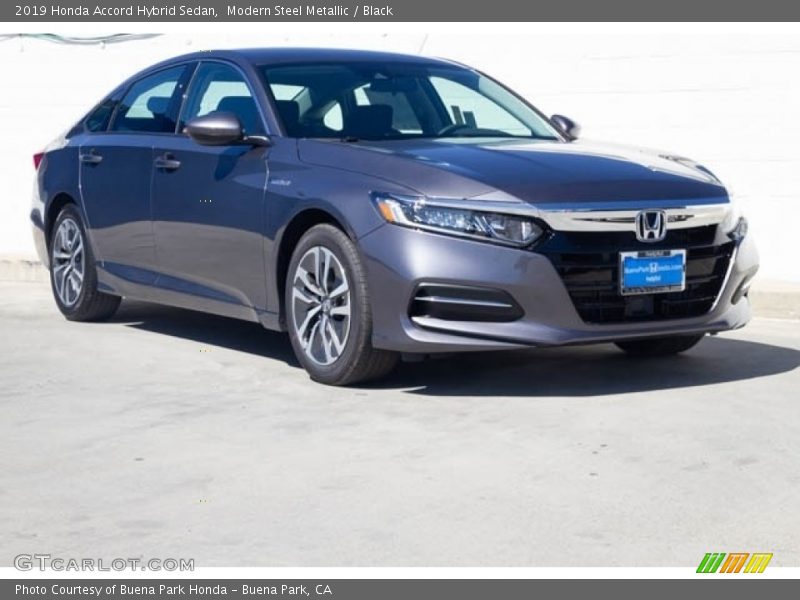 Modern Steel Metallic / Black 2019 Honda Accord Hybrid Sedan