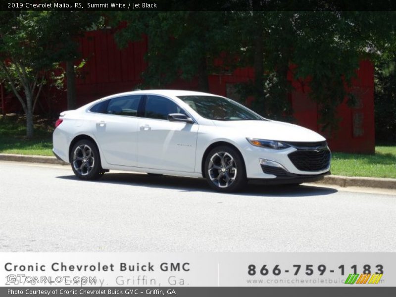 Summit White / Jet Black 2019 Chevrolet Malibu RS