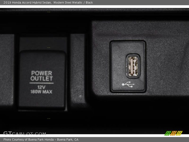 Modern Steel Metallic / Black 2019 Honda Accord Hybrid Sedan