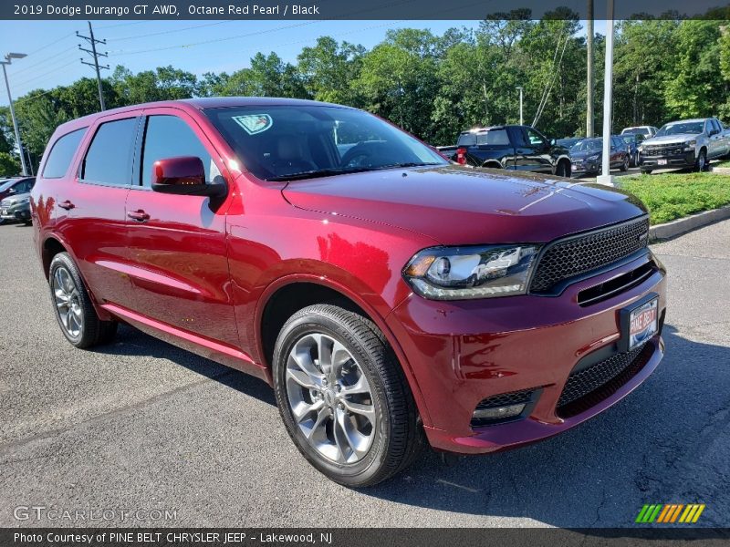 Octane Red Pearl / Black 2019 Dodge Durango GT AWD