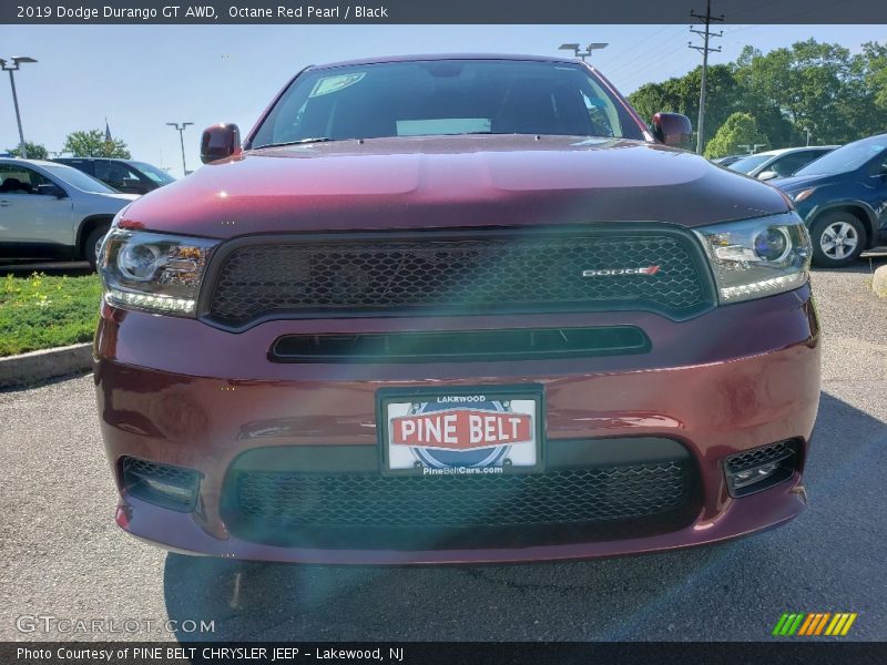 Octane Red Pearl / Black 2019 Dodge Durango GT AWD