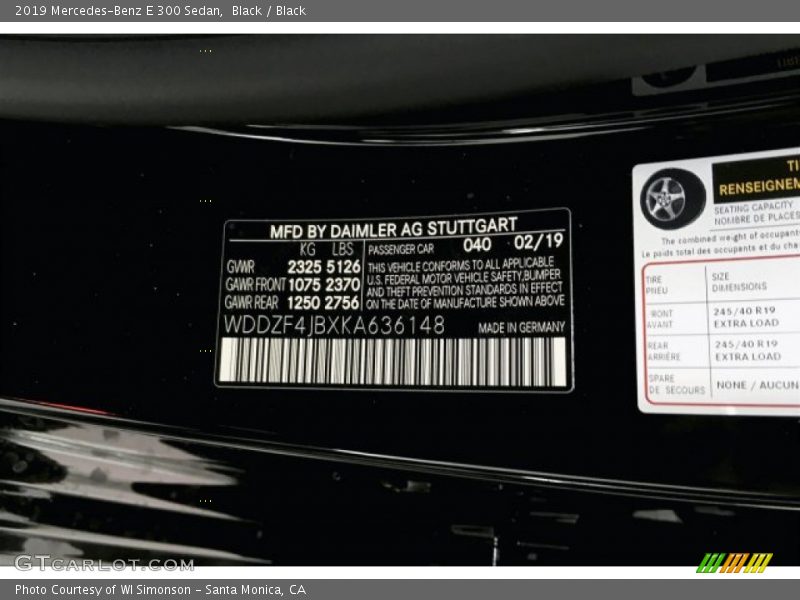 Black / Black 2019 Mercedes-Benz E 300 Sedan