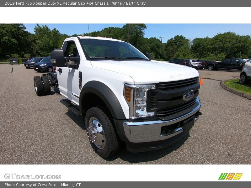 White / Earth Gray 2019 Ford F550 Super Duty XL Regular Cab 4x4 Chassis