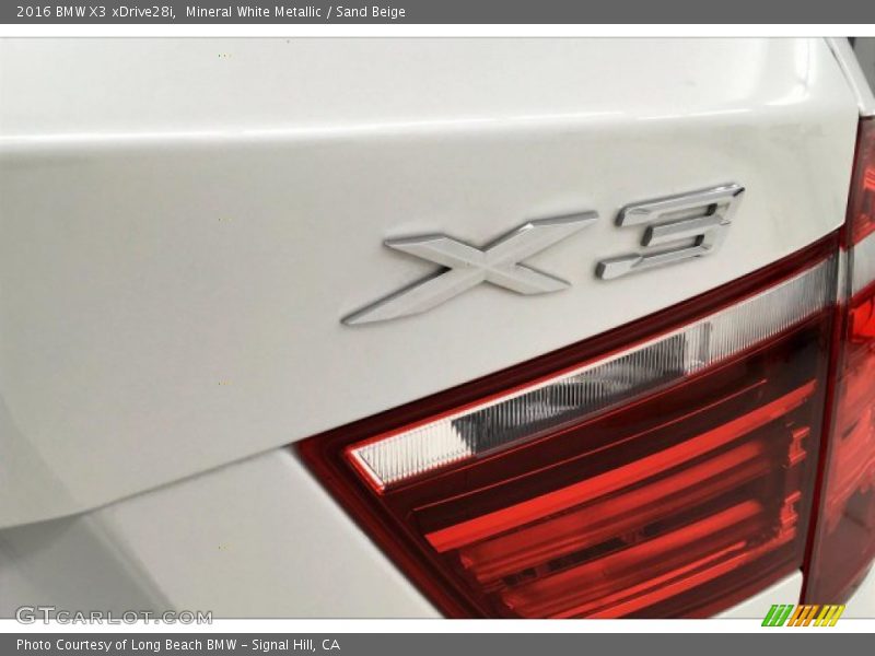 Mineral White Metallic / Sand Beige 2016 BMW X3 xDrive28i