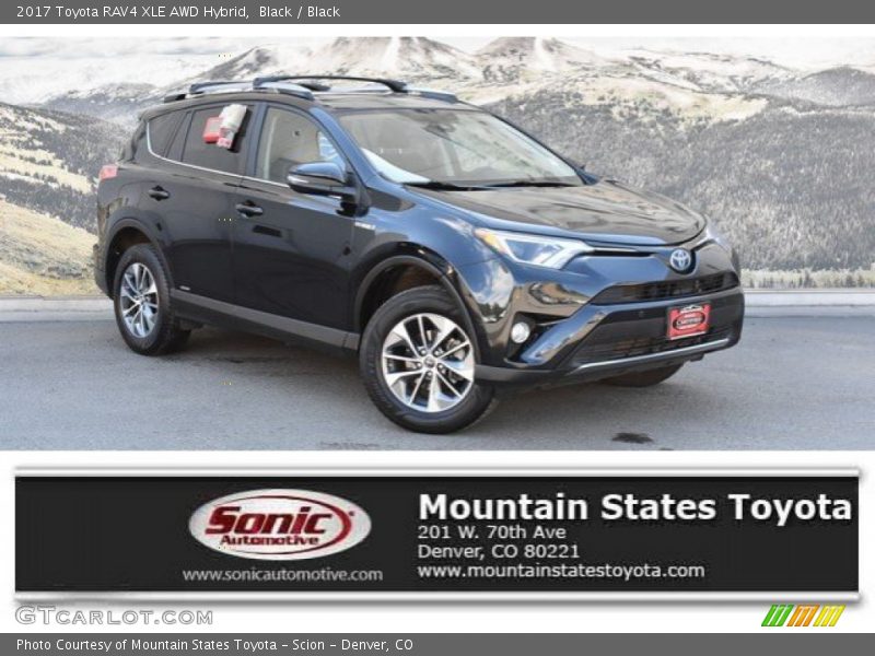 Black / Black 2017 Toyota RAV4 XLE AWD Hybrid