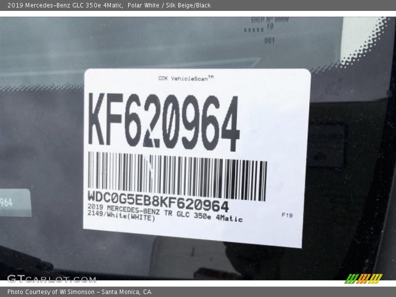 Polar White / Silk Beige/Black 2019 Mercedes-Benz GLC 350e 4Matic