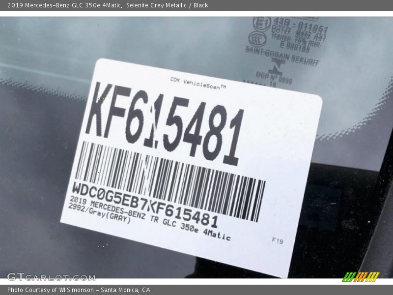 Selenite Grey Metallic / Black 2019 Mercedes-Benz GLC 350e 4Matic