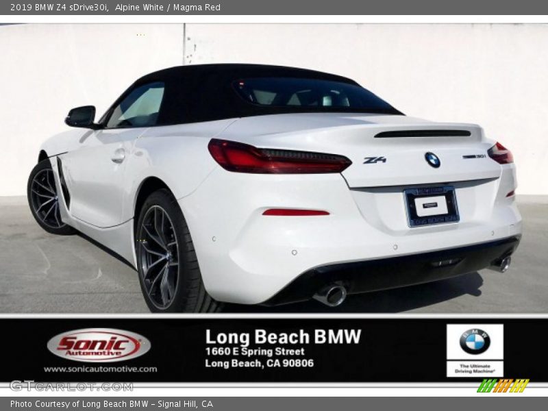 Alpine White / Magma Red 2019 BMW Z4 sDrive30i