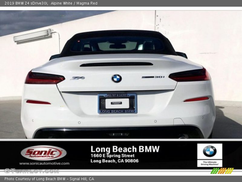 Alpine White / Magma Red 2019 BMW Z4 sDrive30i
