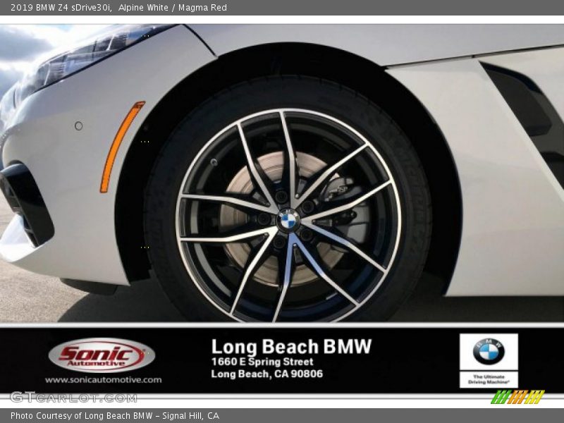 Alpine White / Magma Red 2019 BMW Z4 sDrive30i