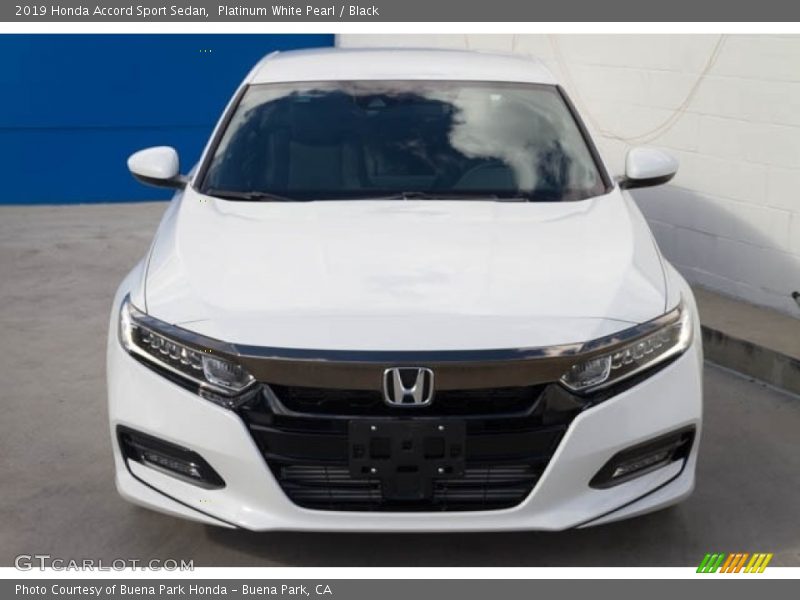 Platinum White Pearl / Black 2019 Honda Accord Sport Sedan