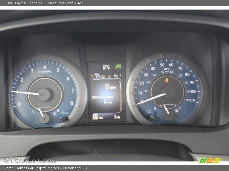 Salsa Red Pearl / Ash 2020 Toyota Sienna XLE