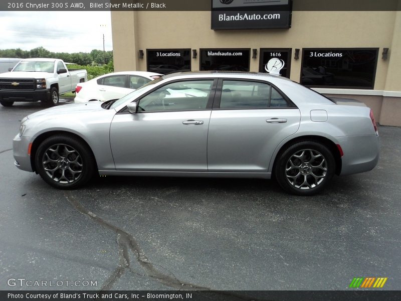 Billet Silver Metallic / Black 2016 Chrysler 300 S AWD