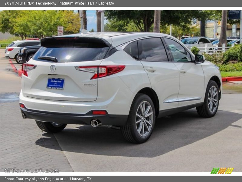 Platinum White Pearl / Espresso 2020 Acura RDX Technology