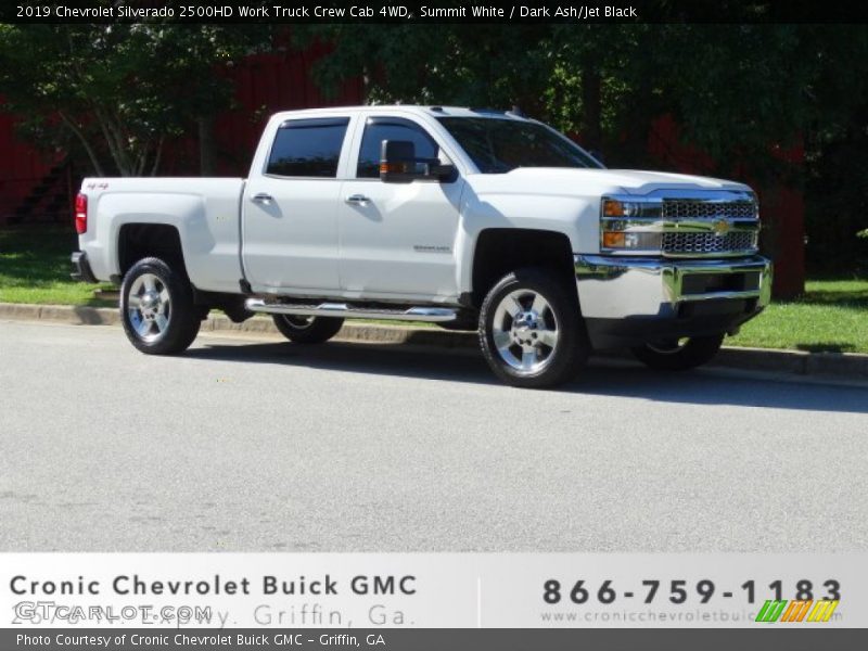 Summit White / Dark Ash/Jet Black 2019 Chevrolet Silverado 2500HD Work Truck Crew Cab 4WD