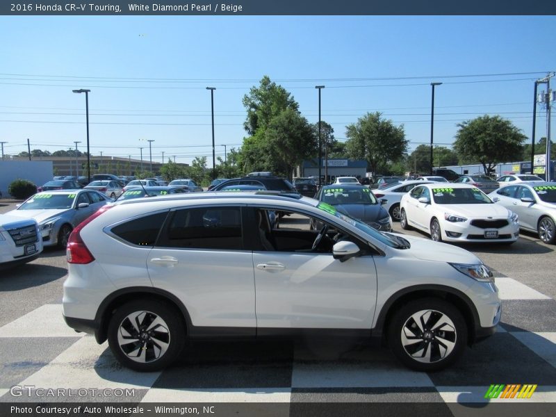 White Diamond Pearl / Beige 2016 Honda CR-V Touring