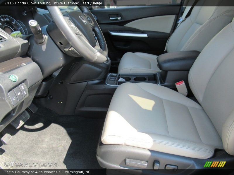 White Diamond Pearl / Beige 2016 Honda CR-V Touring