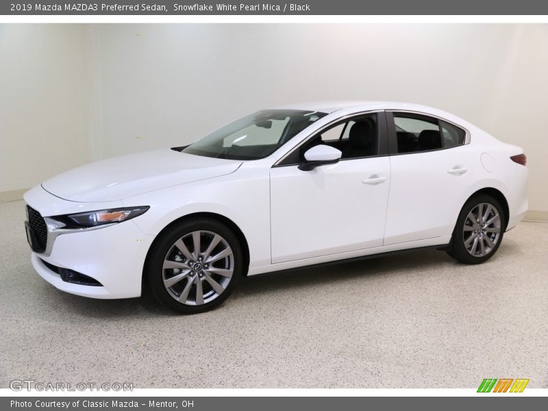 Snowflake White Pearl Mica / Black 2019 Mazda MAZDA3 Preferred Sedan