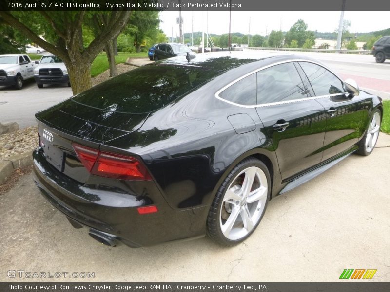 Mythos Black Metallic / Black Perforated Valcona 2016 Audi RS 7 4.0 TFSI quattro