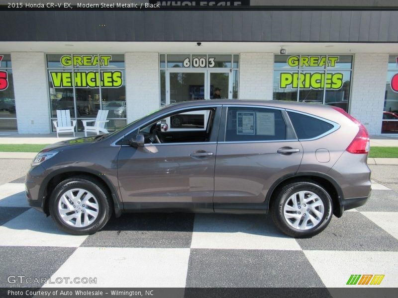 Modern Steel Metallic / Black 2015 Honda CR-V EX