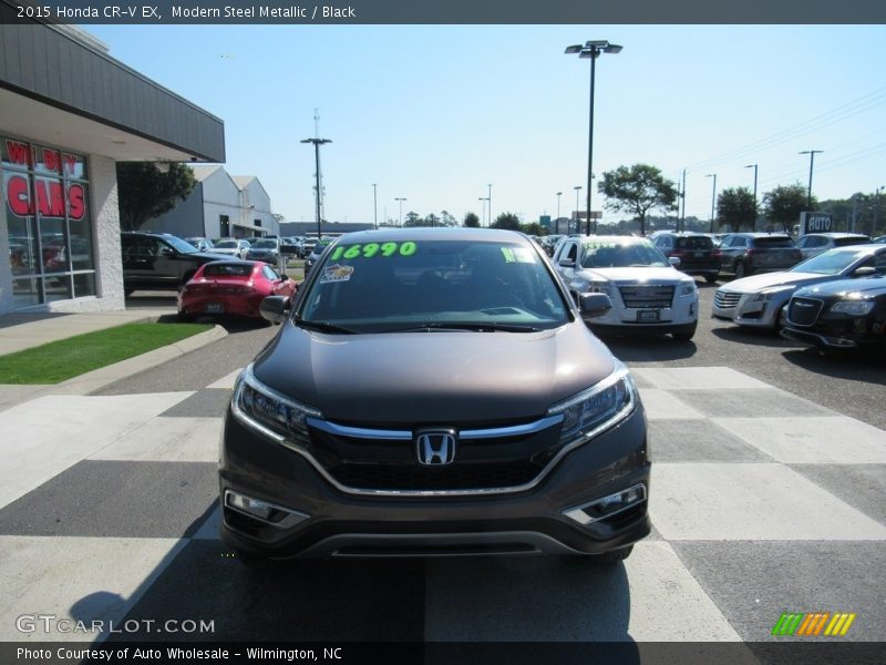 Modern Steel Metallic / Black 2015 Honda CR-V EX