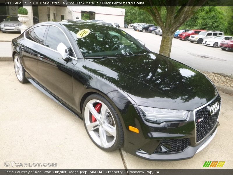 Mythos Black Metallic / Black Perforated Valcona 2016 Audi RS 7 4.0 TFSI quattro