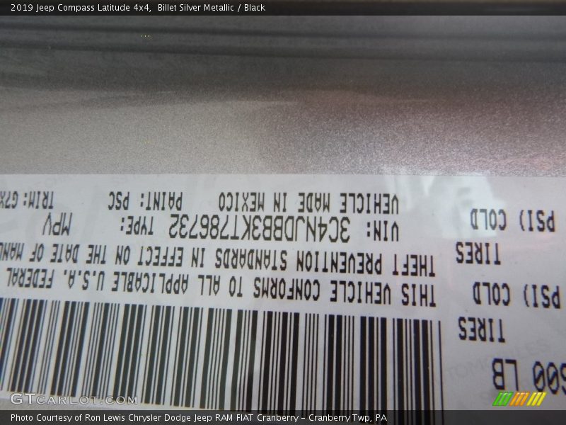 Billet Silver Metallic / Black 2019 Jeep Compass Latitude 4x4