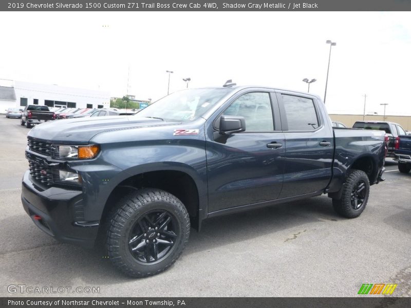 Shadow Gray Metallic / Jet Black 2019 Chevrolet Silverado 1500 Custom Z71 Trail Boss Crew Cab 4WD