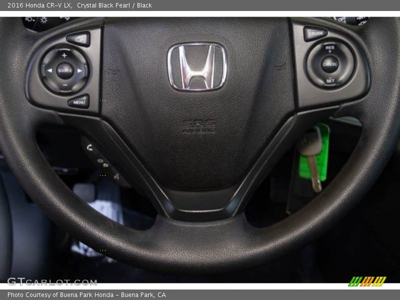 Crystal Black Pearl / Black 2016 Honda CR-V LX
