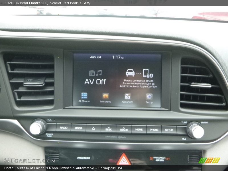 Scarlet Red Pearl / Gray 2020 Hyundai Elantra SEL