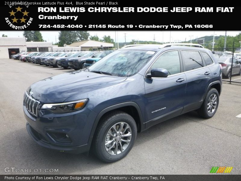 Blue Shade Pearl / Black 2019 Jeep Cherokee Latitude Plus 4x4