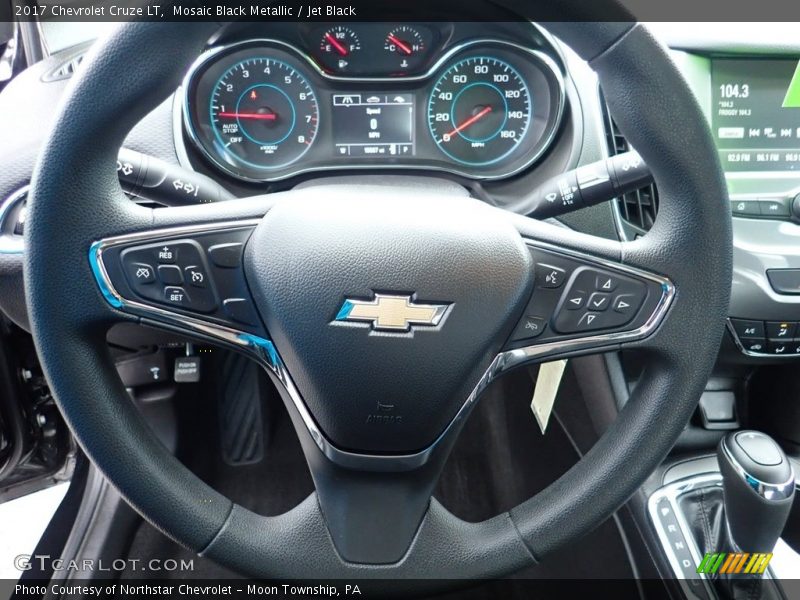 Mosaic Black Metallic / Jet Black 2017 Chevrolet Cruze LT