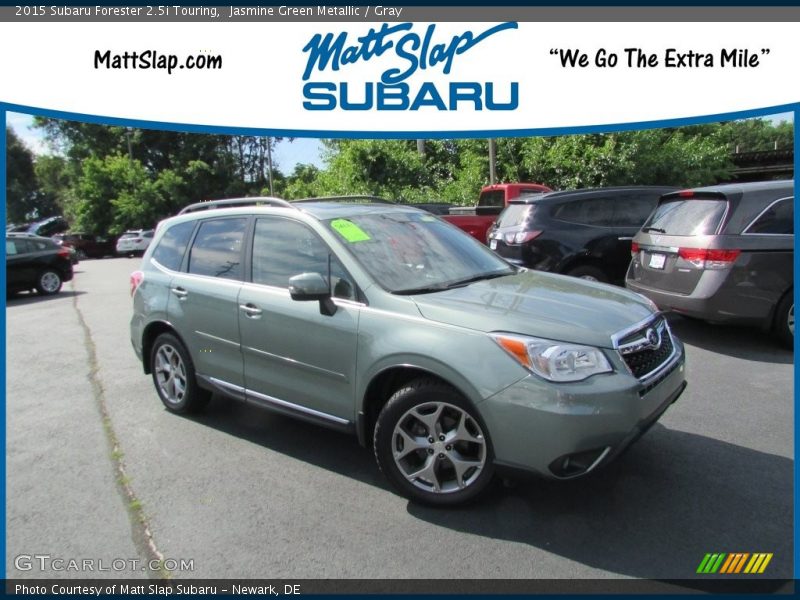 Jasmine Green Metallic / Gray 2015 Subaru Forester 2.5i Touring