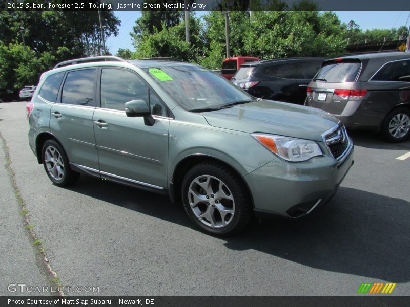 Jasmine Green Metallic / Gray 2015 Subaru Forester 2.5i Touring