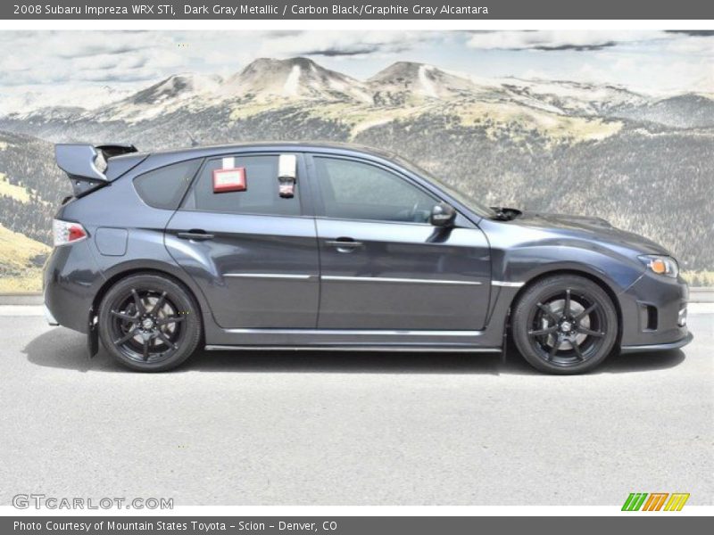 Dark Gray Metallic / Carbon Black/Graphite Gray Alcantara 2008 Subaru Impreza WRX STi