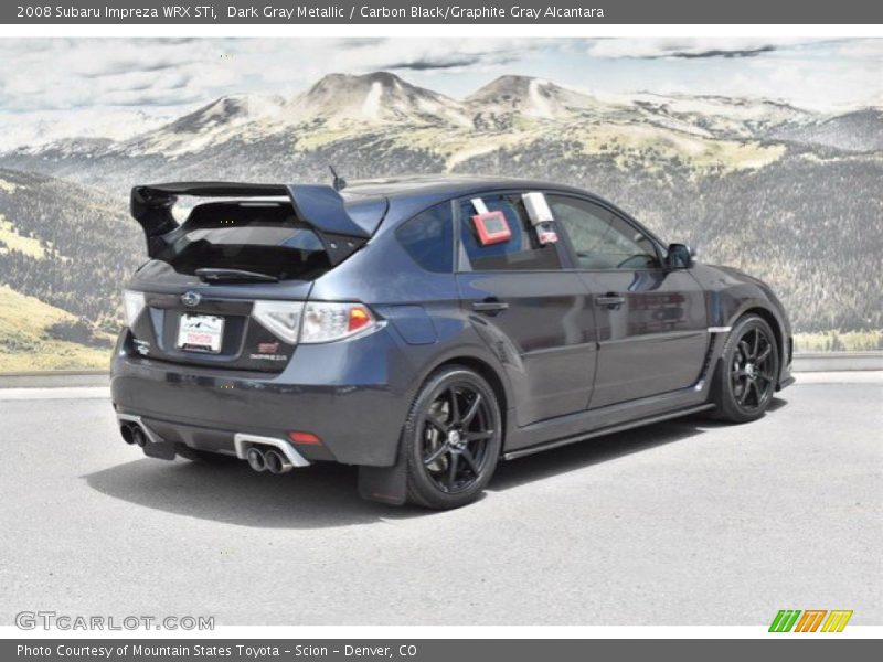 Dark Gray Metallic / Carbon Black/Graphite Gray Alcantara 2008 Subaru Impreza WRX STi