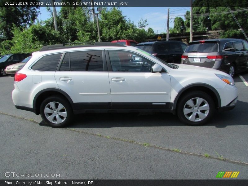 Satin White Pearl / Warm Ivory 2012 Subaru Outback 2.5i Premium