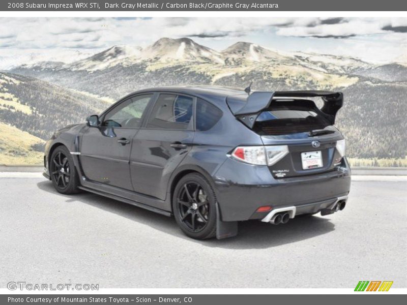 Dark Gray Metallic / Carbon Black/Graphite Gray Alcantara 2008 Subaru Impreza WRX STi