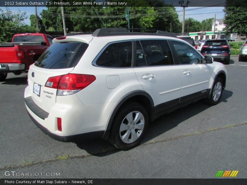 Satin White Pearl / Warm Ivory 2012 Subaru Outback 2.5i Premium