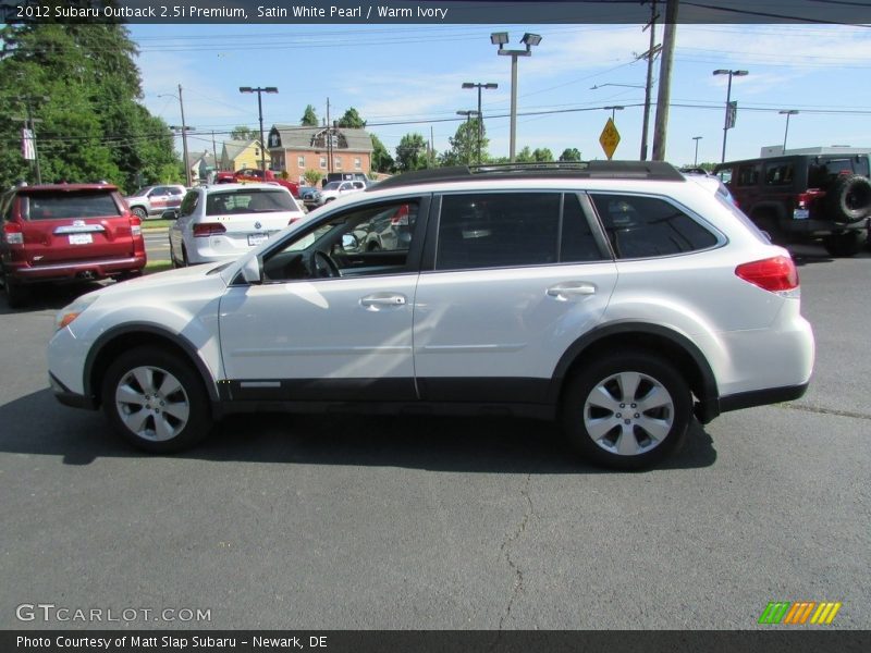 Satin White Pearl / Warm Ivory 2012 Subaru Outback 2.5i Premium