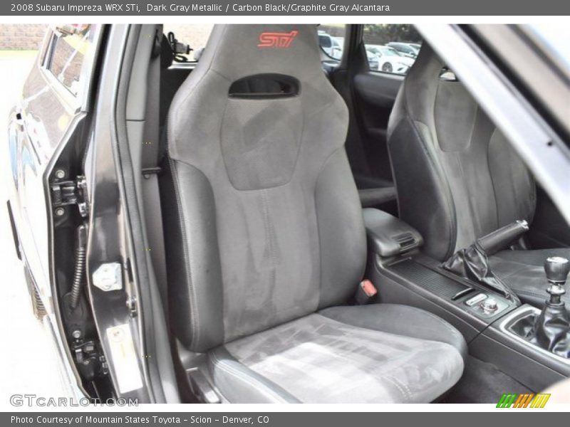 Dark Gray Metallic / Carbon Black/Graphite Gray Alcantara 2008 Subaru Impreza WRX STi