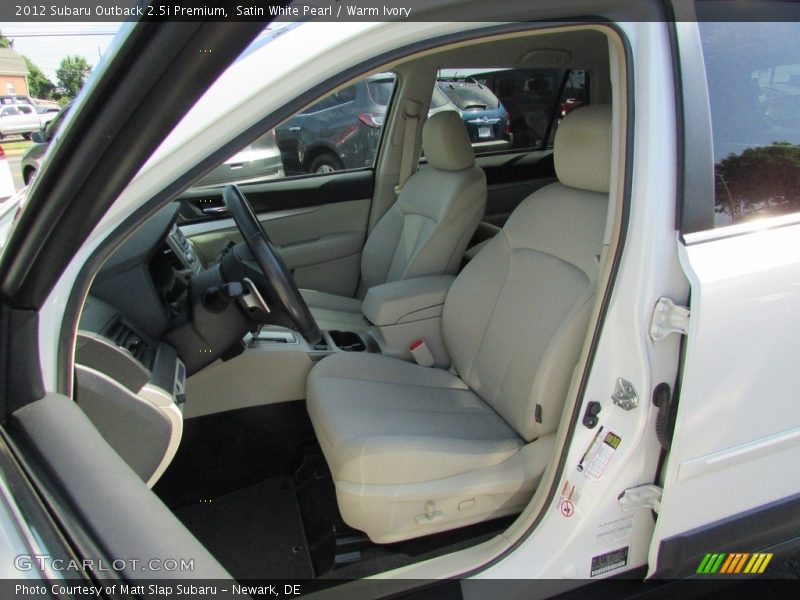 Satin White Pearl / Warm Ivory 2012 Subaru Outback 2.5i Premium
