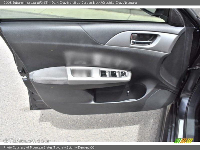 Dark Gray Metallic / Carbon Black/Graphite Gray Alcantara 2008 Subaru Impreza WRX STi